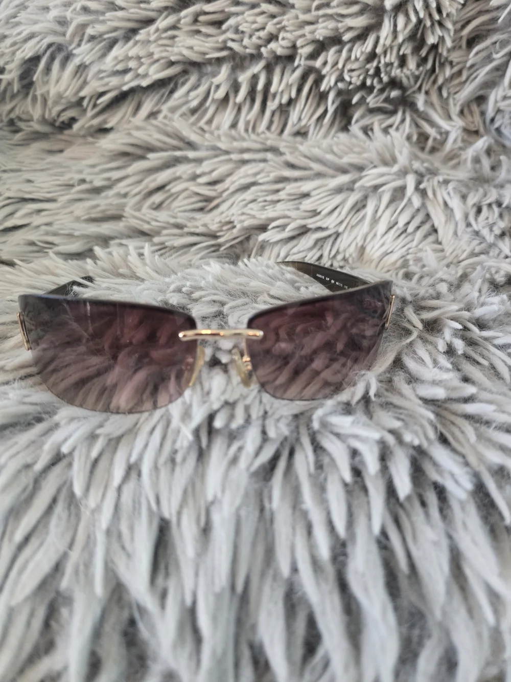 Armani Exchange Brown Frame Sunglasses with Purple Gradient Lenses